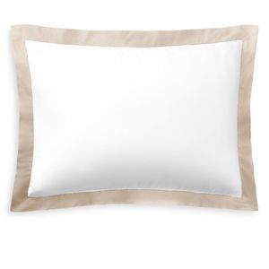Ralph Lauren Organic Sateen Border Sham - Standard - Coastal Sand Color - Tags
